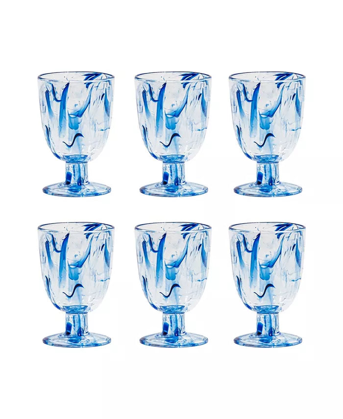 Aegean Swirl Acrylic Goblet, 14oz - touchGOODS
