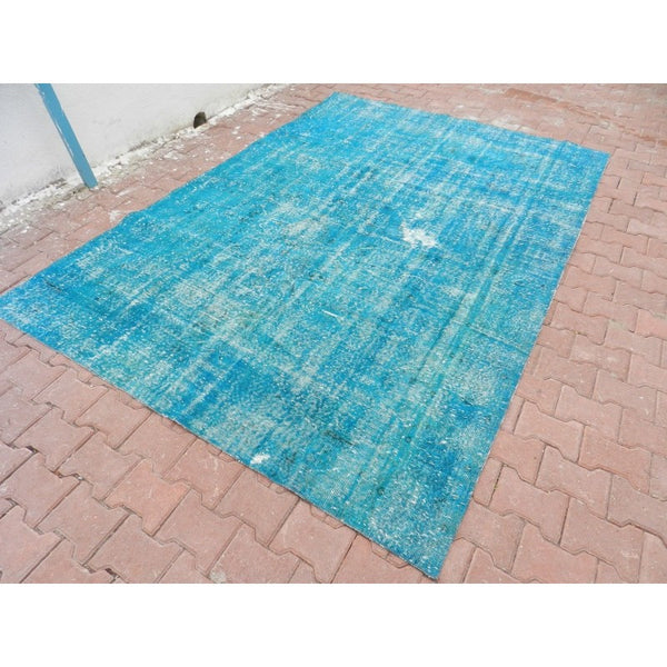 Vintage Over Dyed Turkish Area Rug 6'7" x 9'5" | touchGOODS