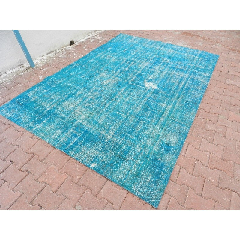 Vintage Over Dyed Turkish Area Rug 6'7" x 9'5" | touchGOODS