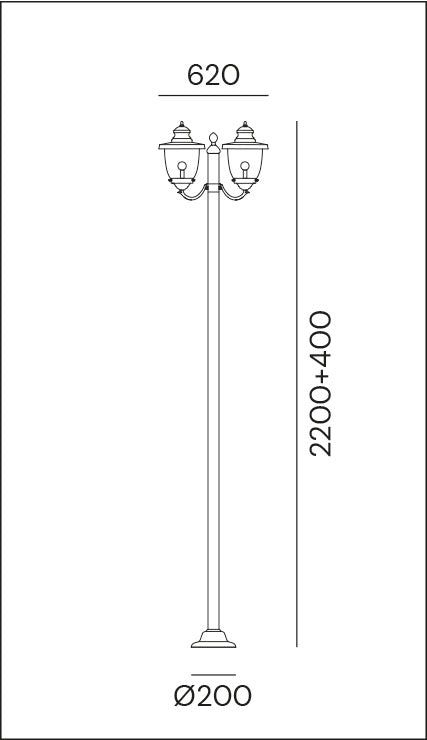 Venezia Outdoor 2 Light Lamp Post 248.20 | touchGOODS