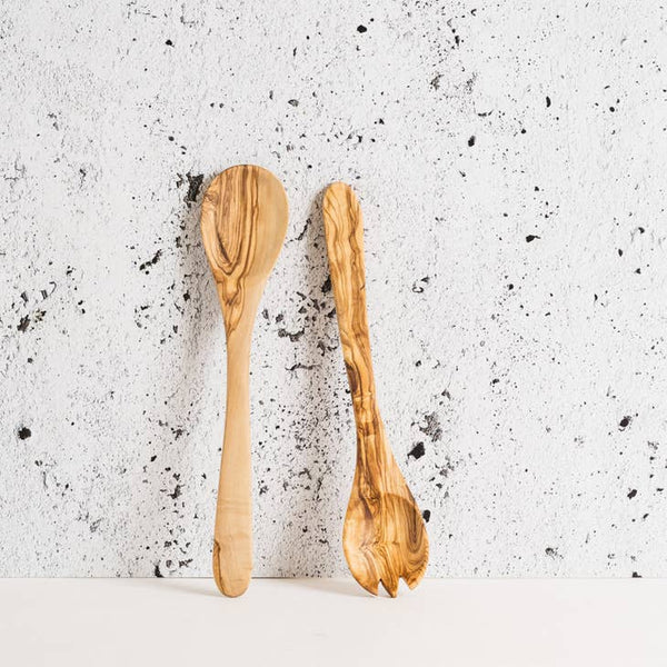 Olive Wood Utensils Serving Set - touchGOODS