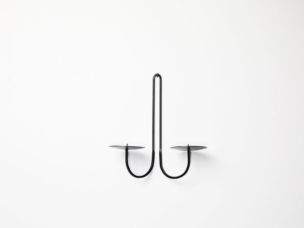Double Armed Iron Candle Holder - touchGOODS