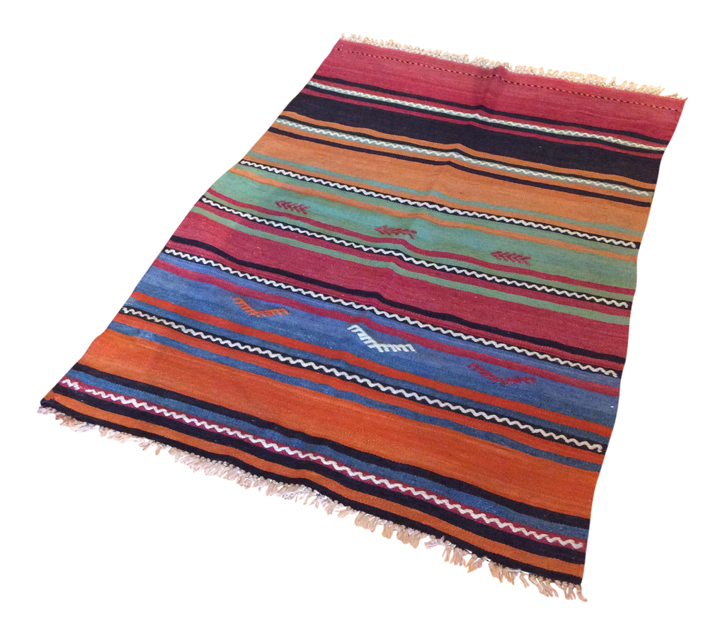 Vintage Turkish Kilim Area Rug - 2′11″ × 4′5″ | touchGOODS