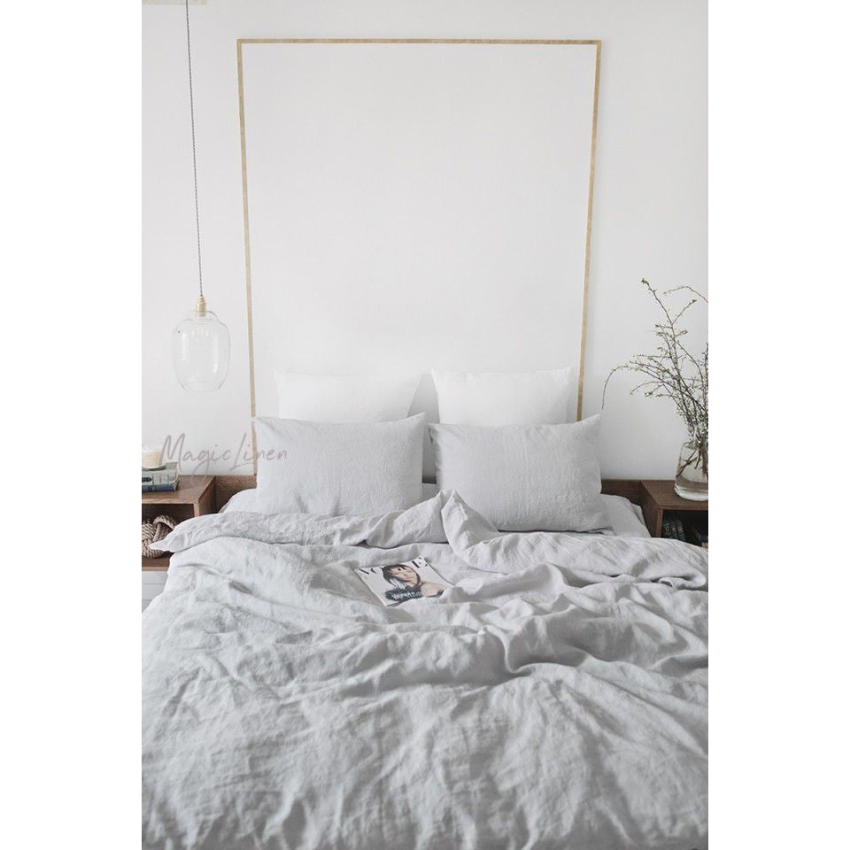 LIGHT GRAY LINEN PILLOWCASE - touchGOODS