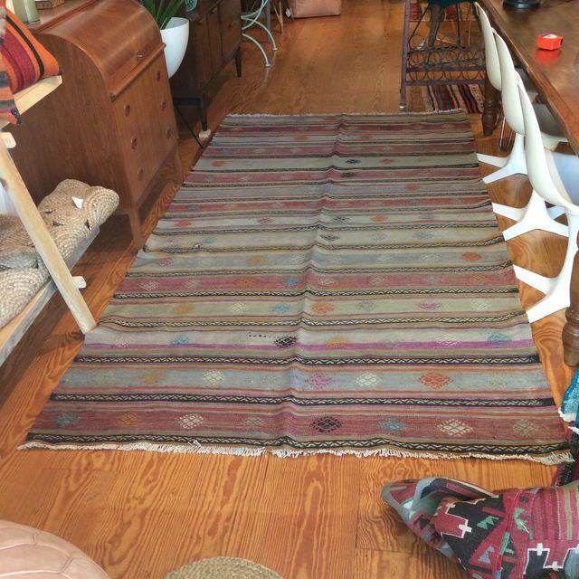 Vintage Turkish Kilim Area Rug 5′3″ × 10′3″ | touchGOODS