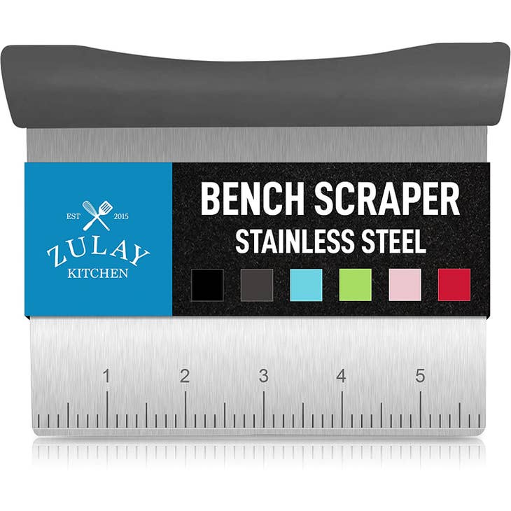 Multi-purpose Stainless Steel Bench Scraper & Chopper - touchGOODS