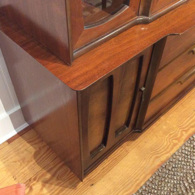 Mid-century Modern Walnut China Cabinet by Stanley | touchGOODS