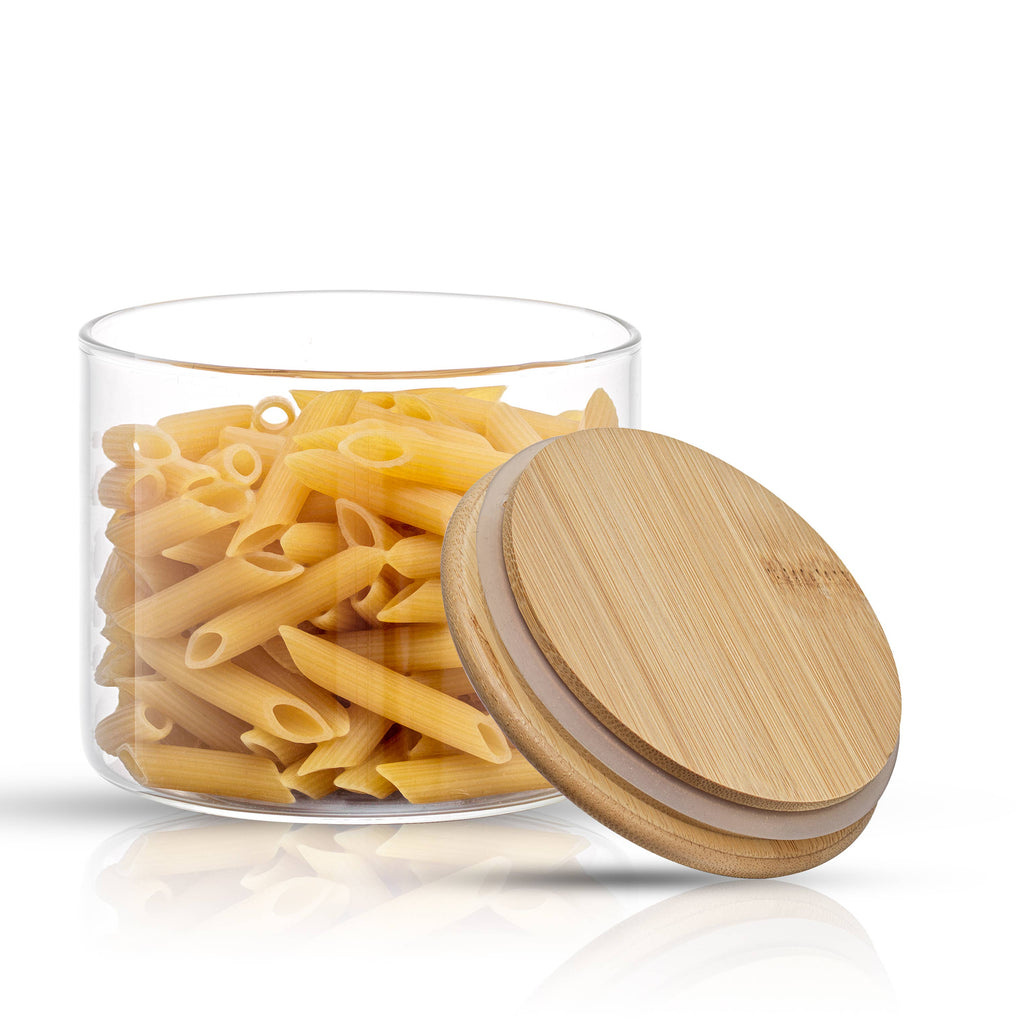 Borosilicate Glass Jars With Bamboo Lids - touchGOODS
