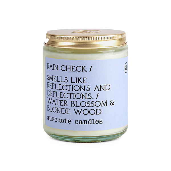 Rain Check ( water blossom and blonde wood) Glass Jar Candle - touchGOODS