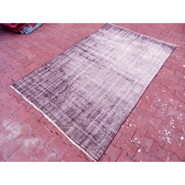 Dark Brown Vintage Over Dyed Turkish Area Rug 4'9" x 8'3" | touchGOODS
