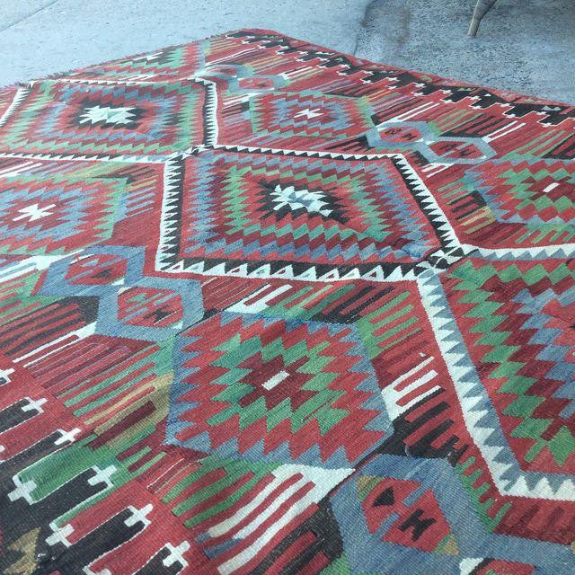Turkish Vintage Kilim Area Rug 8'6" X 5'2" | touchGOODS