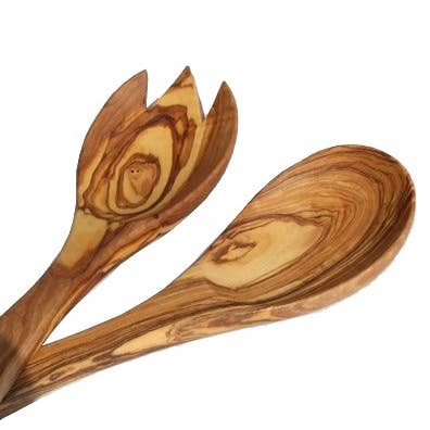 Olive Wood Utensils Serving Set - touchGOODS