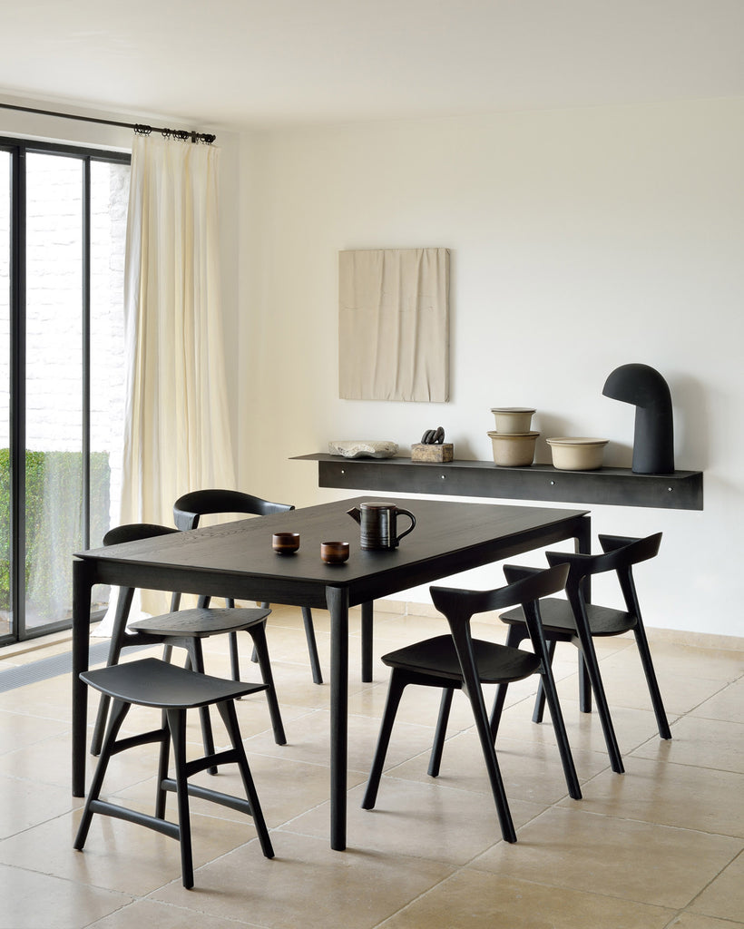 Oak Bok Black Extendable Dining Table - touchGOODS