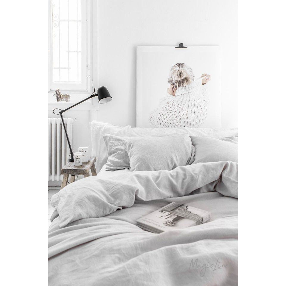 LIGHT GRAY LINEN PILLOWCASE - touchGOODS