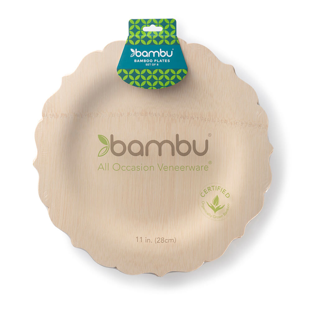 Bamboo Compostable Dinner Plates - Fancy - touchGOODS