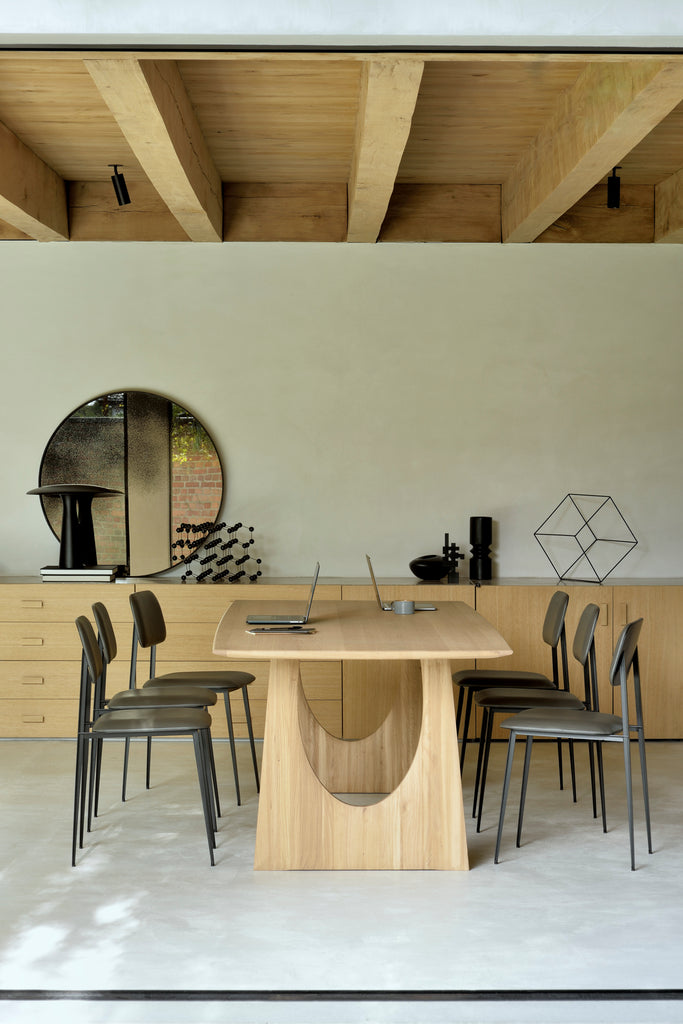 Oak Geometric Dining Table - touchGOODS