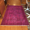 Vintage Over-Dyed Turkish Area Rug in Magenta 4′ × 6′6″ | touchGOODS