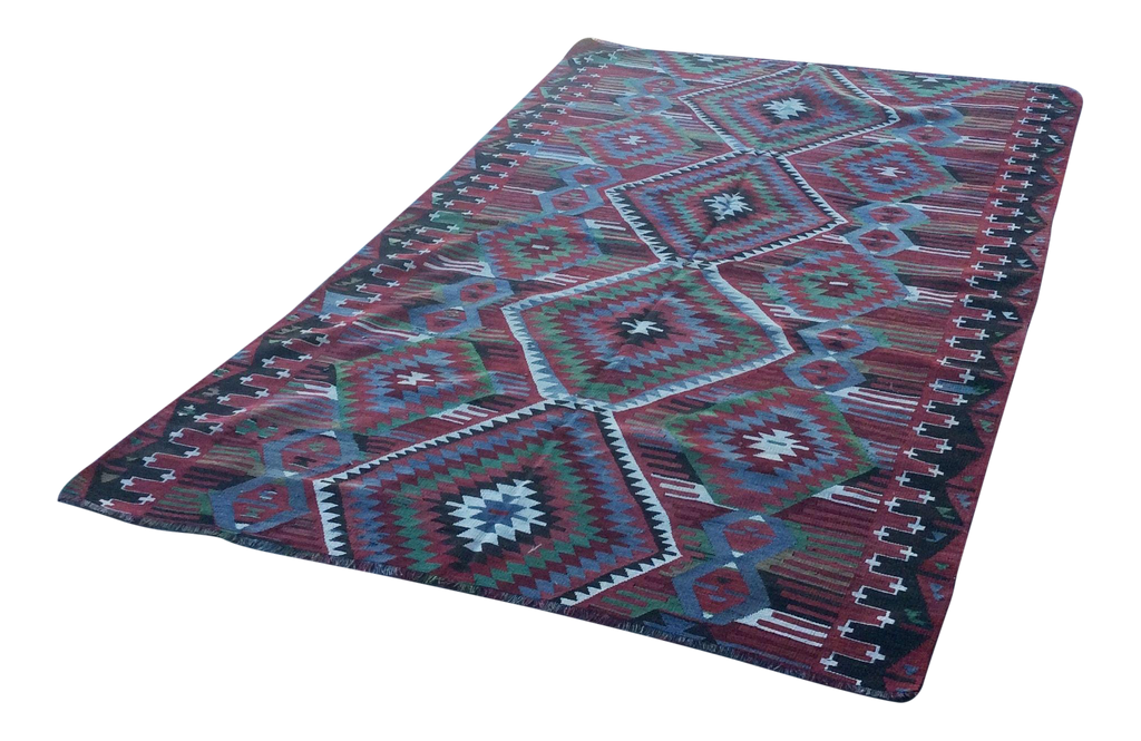 Turkish Vintage Kilim Area Rug 8'6" X 5'2" | touchGOODS