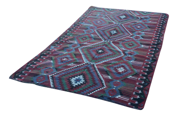 Turkish Vintage Kilim Area Rug 8'6" X 5'2" | touchGOODS