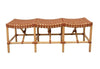 Rattan & Woven Leather Malibu Bench | touchGOODS