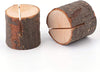 Rustic Wooden Place Card Holders with Kraft Paper Cards - touchGOODS