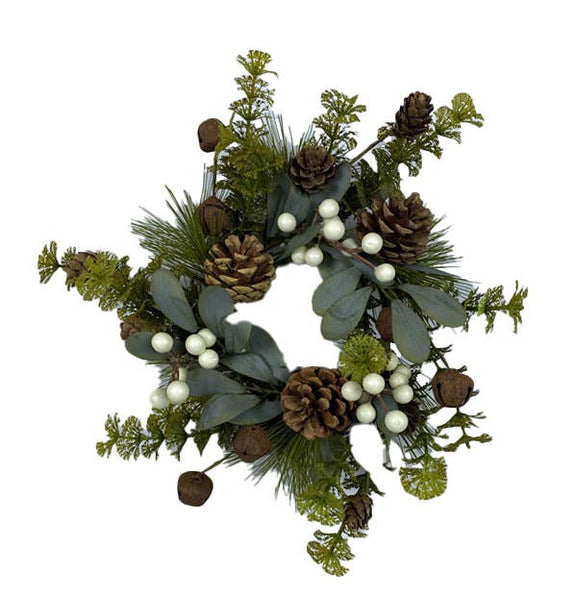 Pearl & Earthy Eucalyptus Candle Ring - touchGOODS