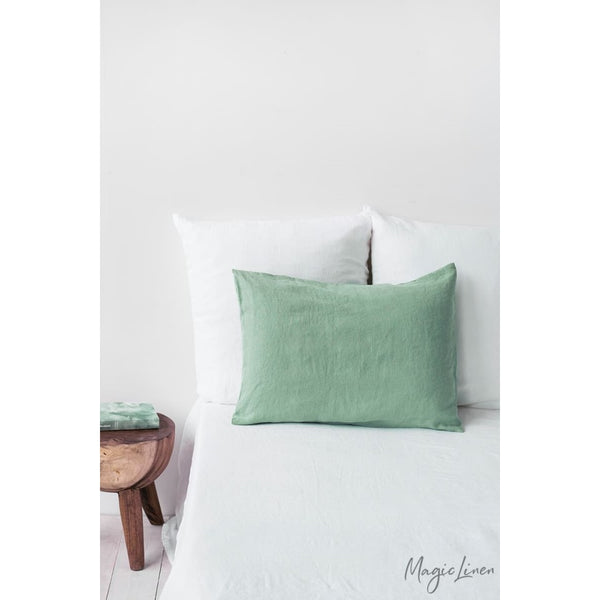 MATCHA GREEN LINEN PILLOWCASE - touchGOODS