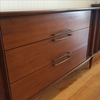 Vintage Mid Century Modern Kent Coffey Eloquence Walnut Dresser & Mirror - touchGOODS