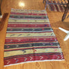 Vintage Turkish Striped Kilim Runner 3′4″ × 5′4″ | touchGOODS