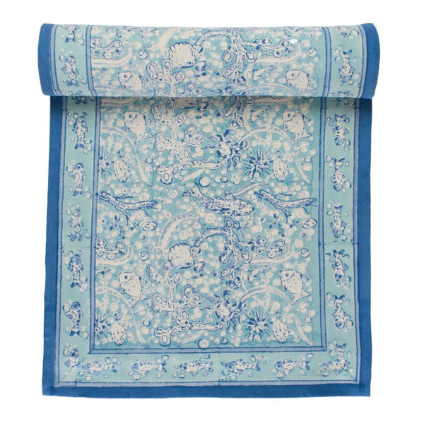 La Mer Aqua Tablecloth Runner - touchGOODS