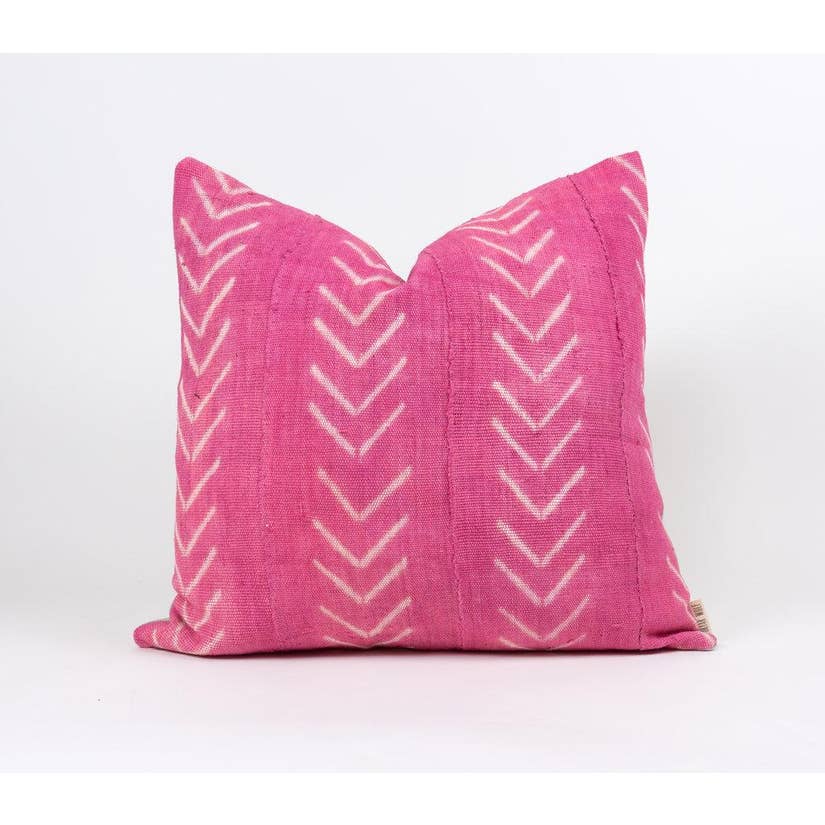 Akanni Pink Mudcloth Handmade Pillow - touchGOODS