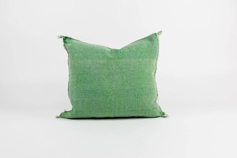 BIB Pillow 20" x 20" Green Cactus Silk Moroccan - touchGOODS