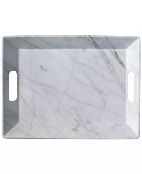 Carrara Handled Serve Tray 19.5" x 14.5" x 2.5" Melamine - touchGOODS
