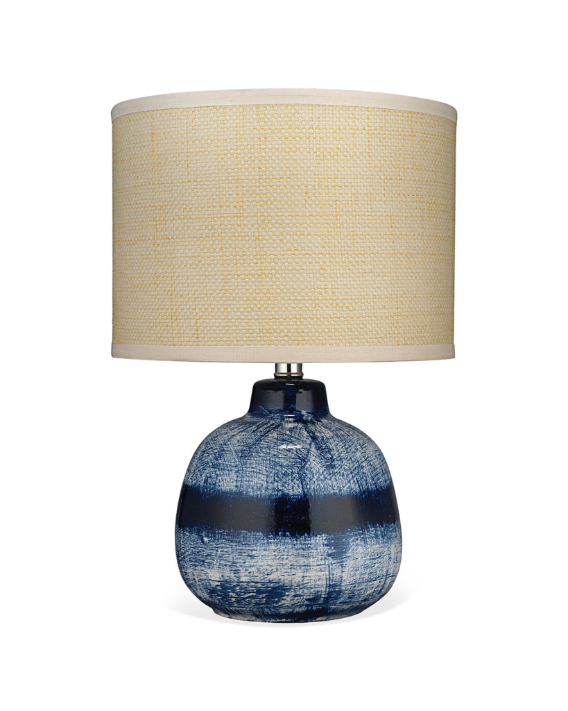 Batik Table Lamp Blue and Cream - Small - touchGOODS