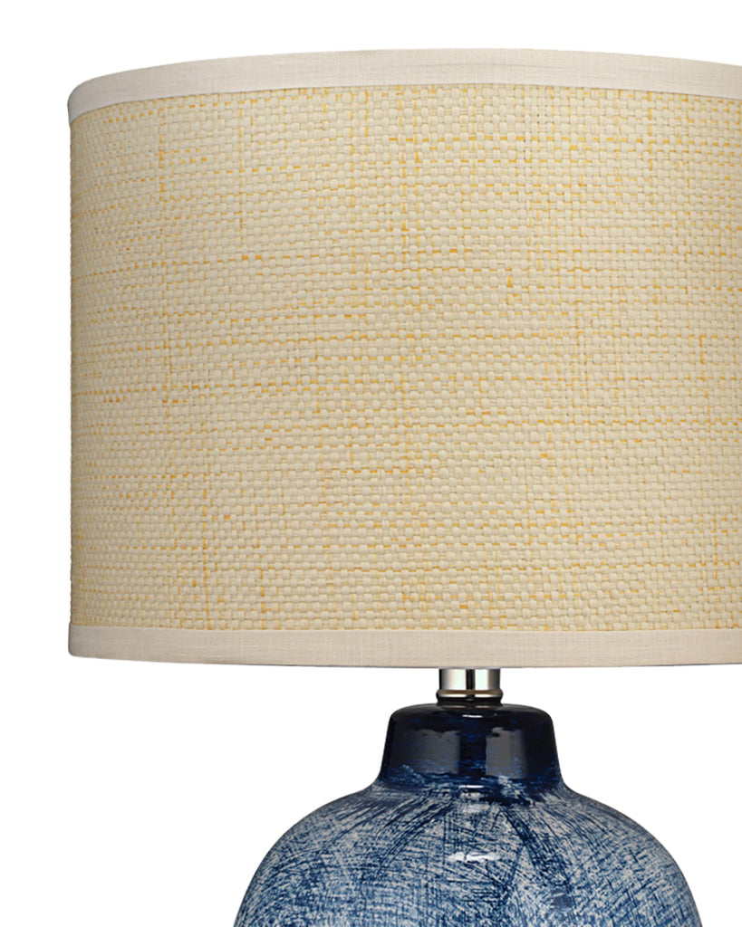 Batik Table Lamp Blue and Cream - Small - touchGOODS