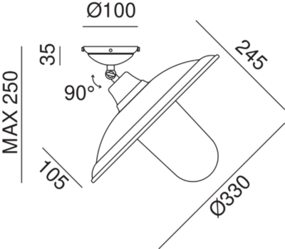 BARCHESSA Outdoor Ceiling Light 220.13 - touchGOODS