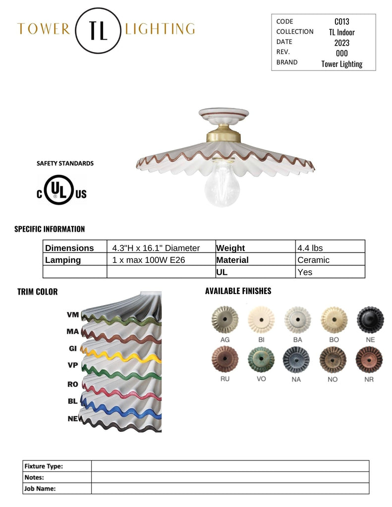 C013-C086-C014 Classic Costine Semi-Flush Ceiling - touchGOODS