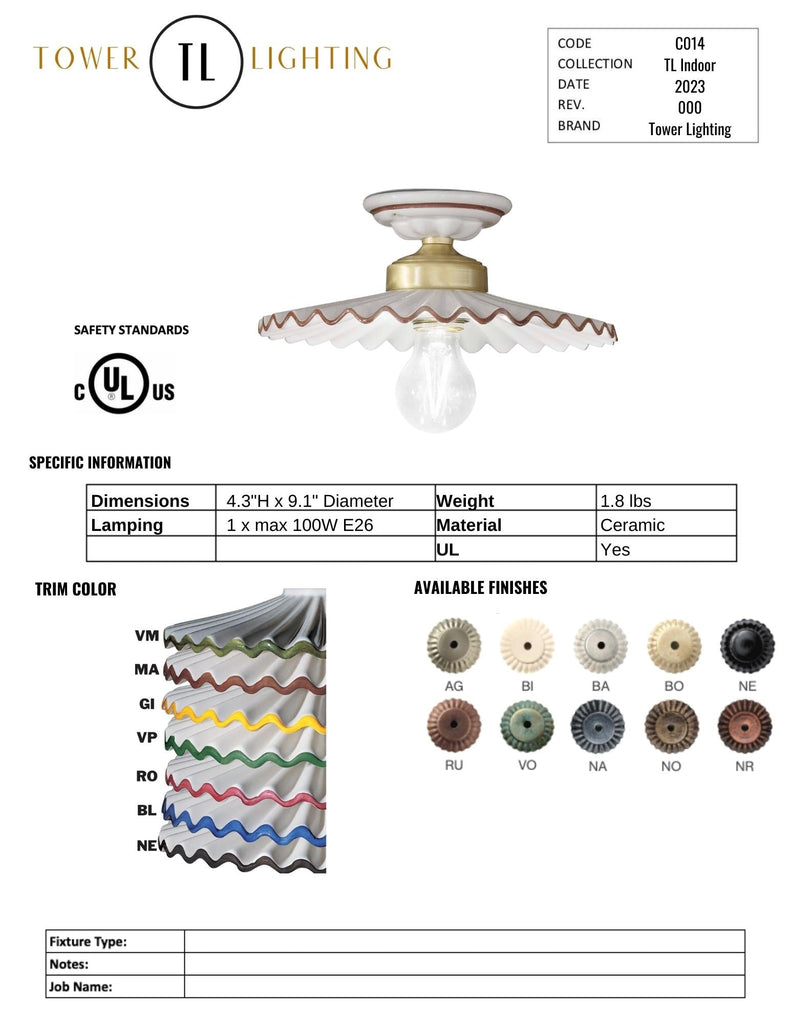 C013-C086-C014 Classic Costine Semi-Flush Ceiling - touchGOODS