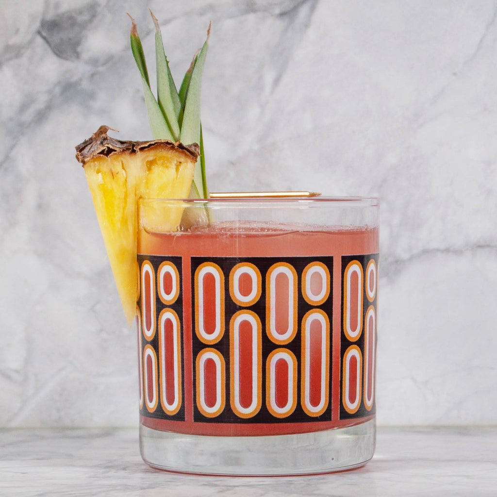 Dots & Dashes Black Rocks Glass - touchGOODS