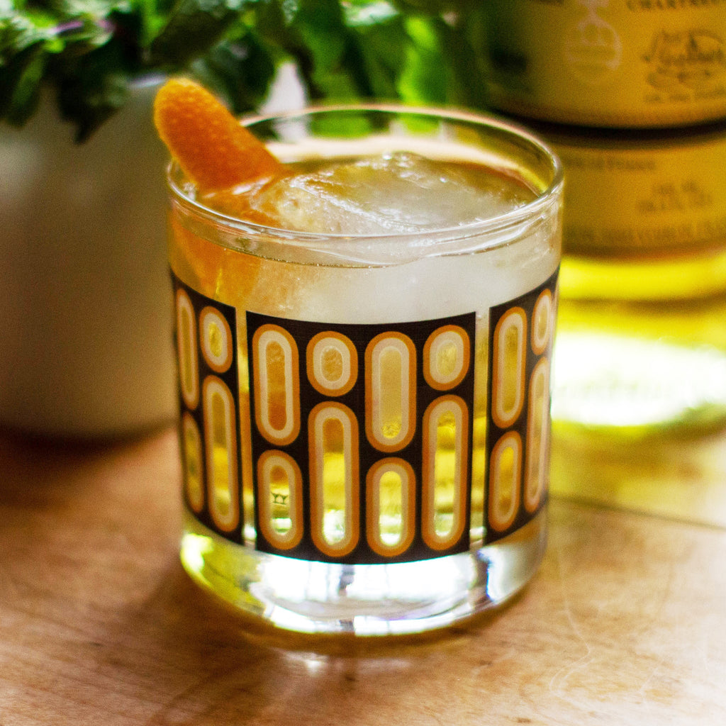 Dots & Dashes Black Rocks Glass - touchGOODS