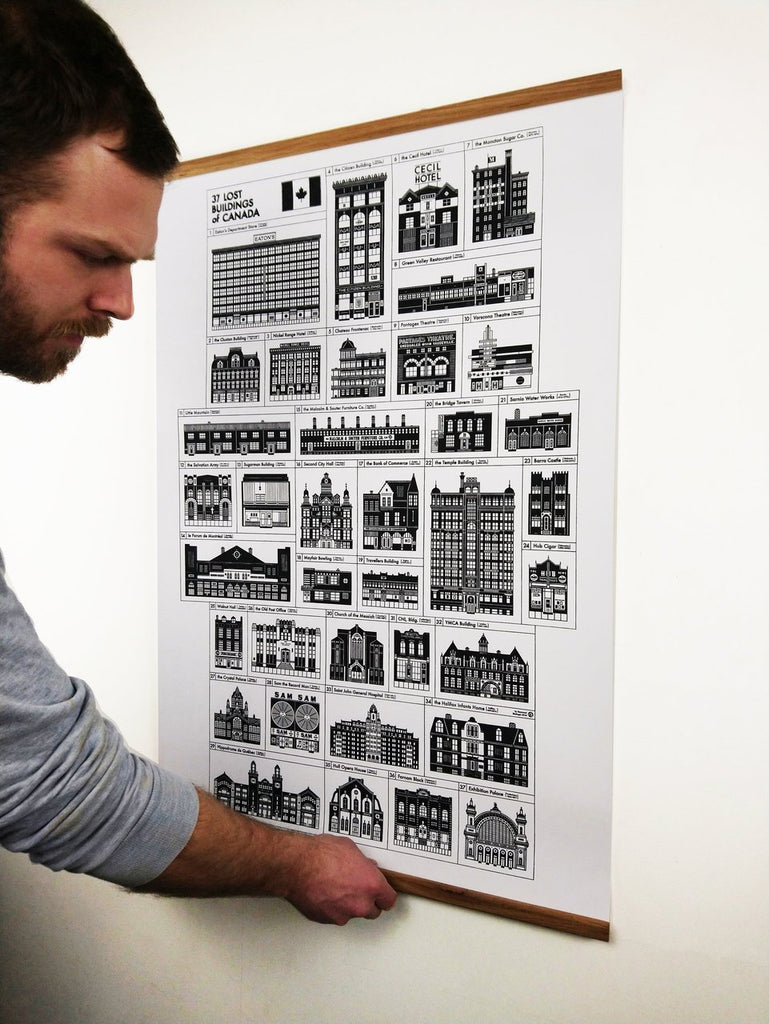 Brooklyn Lost Buildings 17x22" Art Print by Raymond Biesinger | touchGOODS