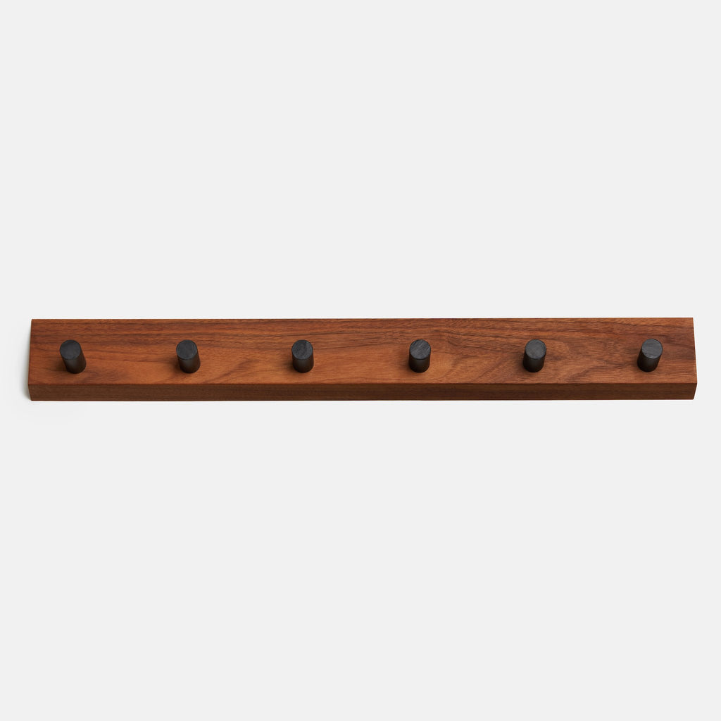 PYRAMID 6 Peg Wall Hook in Walnut - touchGOODS