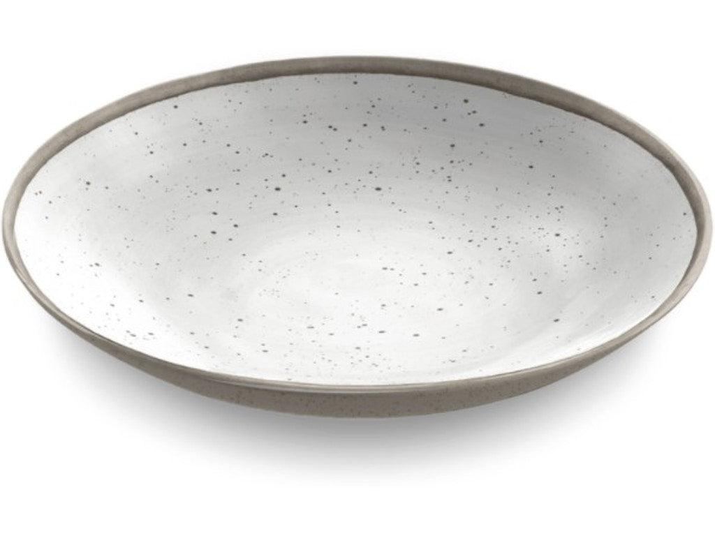 Retreat Pottery White Low Bowl 9" - touchGOODS