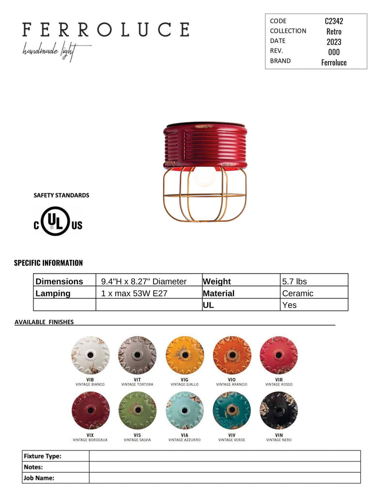 ̀ Industrial Ceiling Light C2342 - touchGOODS