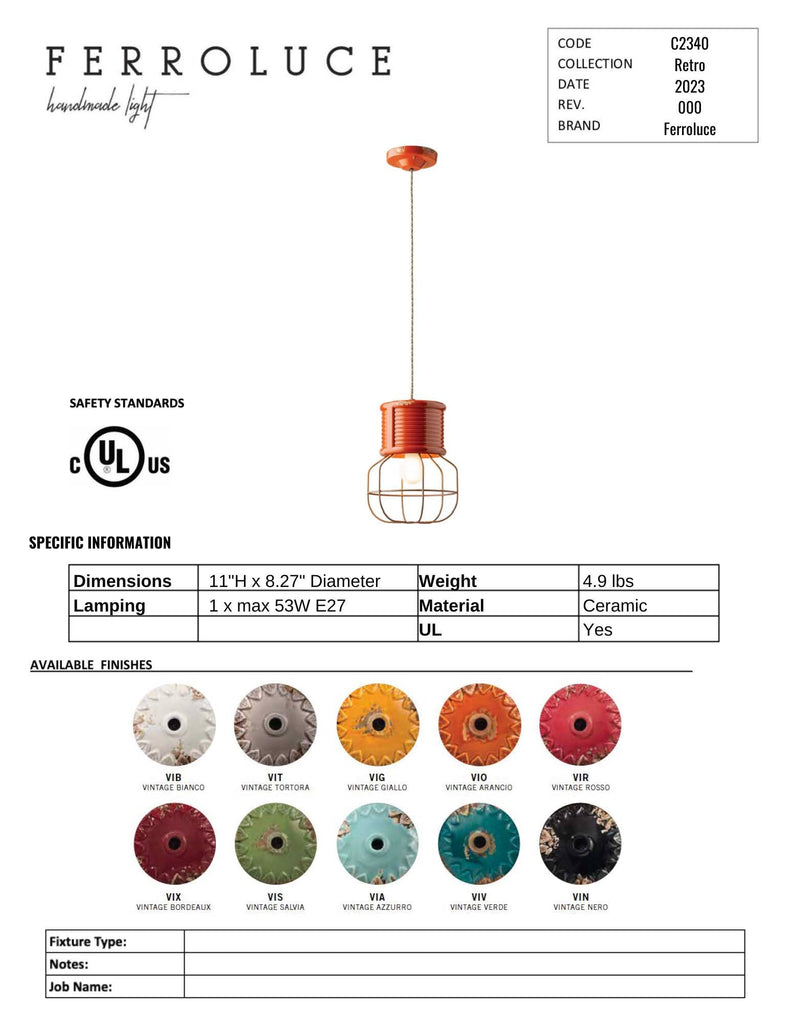 ̀Industrial Pendant C2340 - touchGOODS