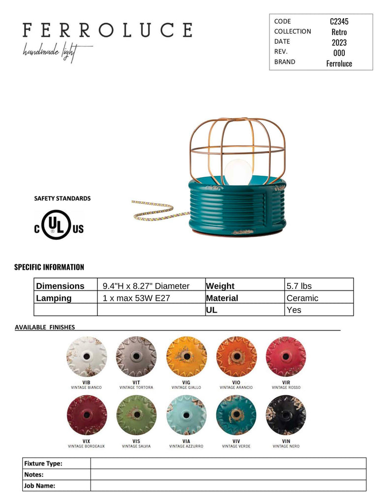 ̀ Industrial Table Lamp C2345 - touchGOODS
