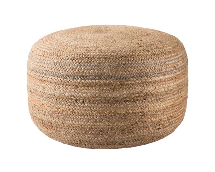 Saba Mesa Jute Pouf - Neutral Beige - touchGOODS