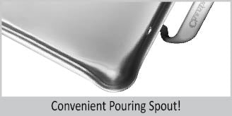 INDUCTION 21 STEEL HEAVY-GAUGE TRI-PLY GRIDDLE (19 IN. X 9.5 IN.) - touchGOODS