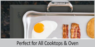 INDUCTION 21 STEEL HEAVY-GAUGE TRI-PLY GRIDDLE (19 IN. X 9.5 IN.) - touchGOODS