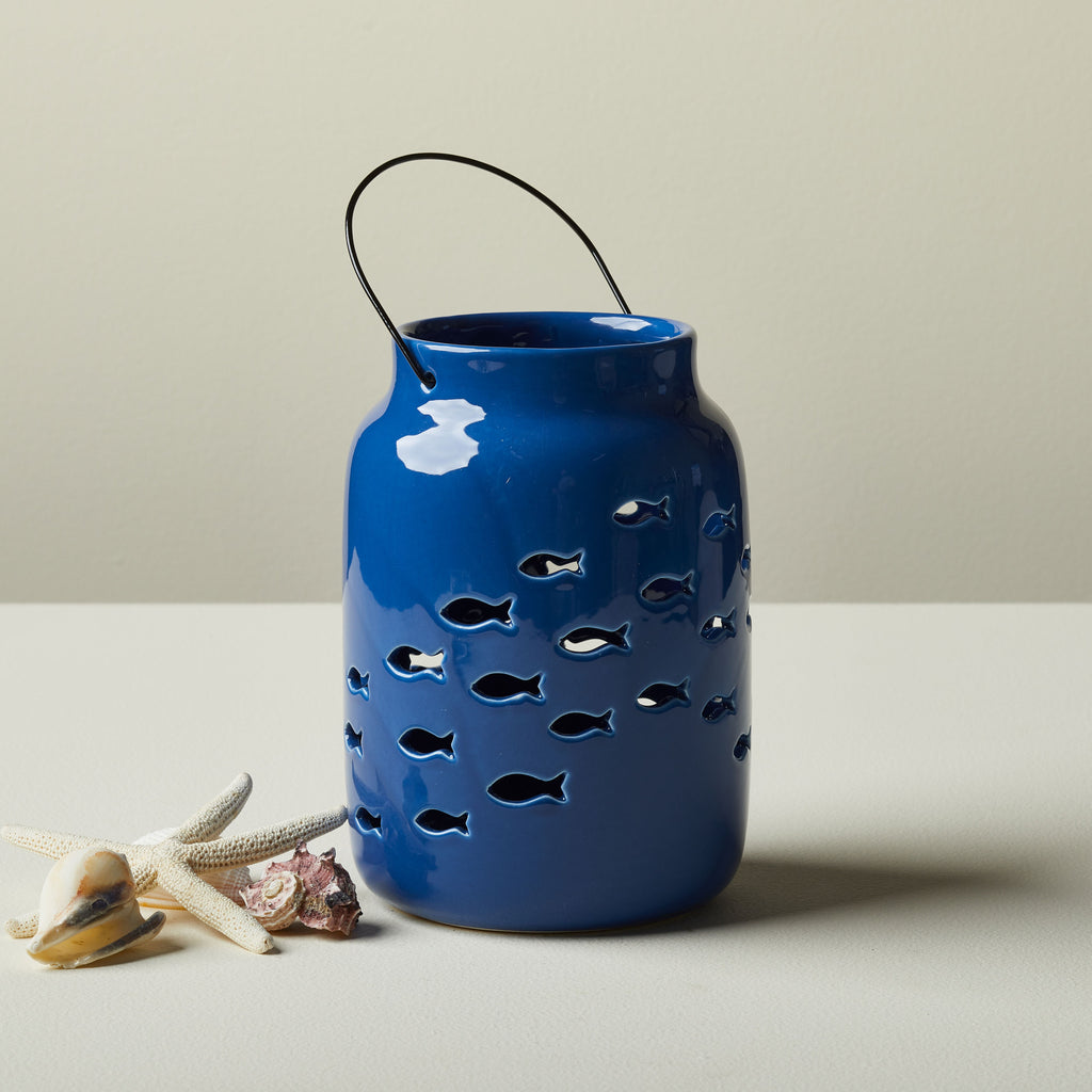 Blue School of Fish Lantern - touchGOODS